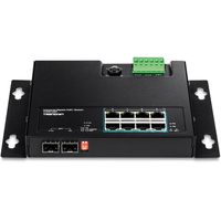 Trendnet TI-PG102F netwerk-switch Gigabit Ethernet (10/100/1000) Zwart Power over Ethernet (PoE) - thumbnail