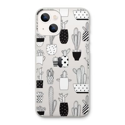 Cactusmotief: iPhone 13 Transparant Hoesje