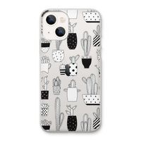 Cactusmotief: iPhone 13 Transparant Hoesje