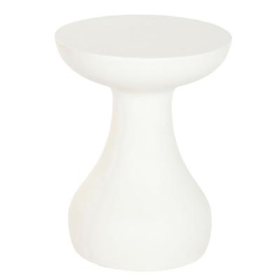 Item Int. Bijzettafel - wit - kunststeen - 40 x 51 cm - rond - zijtafel