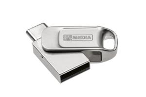 MyMEDIA My Dual USB 2.0 /USB C Drive USB-stick 32 GB Zilver 69266 USB 2.0, USB-C