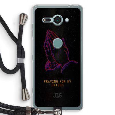 Praying For My Haters: Sony Xperia XZ2 Compact Transparant Hoesje met koord