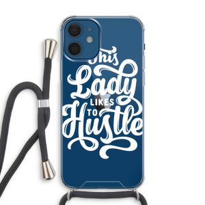 Hustle Lady: iPhone 12 Transparant Hoesje met koord