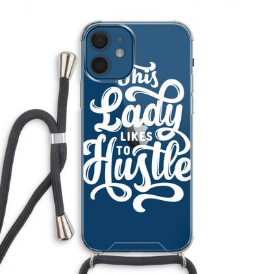 Hustle Lady: iPhone 12 Transparant Hoesje met koord