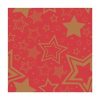 Duni servetten holiday star red 33x33cm