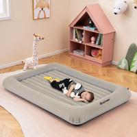 Opblaasbaar Reisbed voor Peuters Draagbaar Luchtbed voor Kinderen Verhoogde Bedranden Dubbelzijdige Matras voor Kinderkamer Reizen