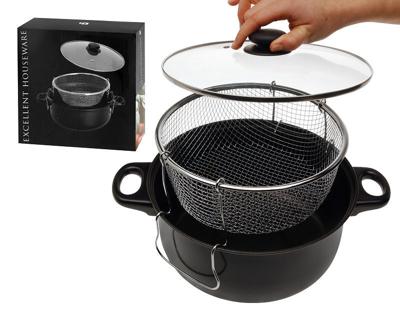 Frituurpan met glazen deksel