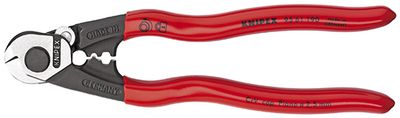 Knipex Staaldraadschaar gesmeed met kunststof bekleed 190 mm - 9561190