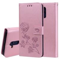 Rose reliëf horizontale Flip PU lederen draagtas voor Huawei mate 20 lite met houder & kaartsleuven & portemonnee (Rose goud)