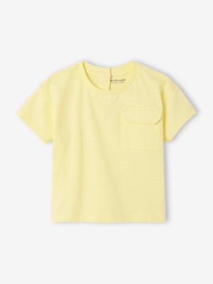 T-shirt baby met korte mouwen fluoriserend geel