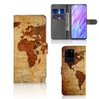 Samsung Galaxy S20 Ultra Flip Cover Wereldkaart