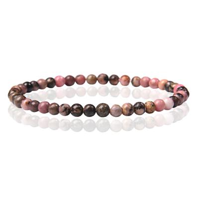 Memphis Natuursteen Armband - 4mm Rhodonite