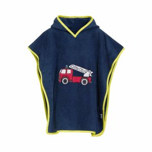 Playshoes badponcho Brandweerauto Marine Maat