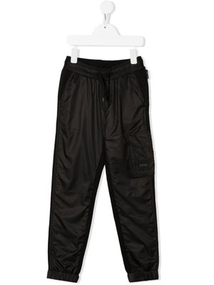 BOSS Kidswear pantalon de jogging à patch logo - Noir