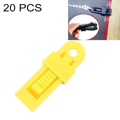 20 stks outdoor tent luifels winddicht Fixing clip multifunctionele wind touw gesp (geel)