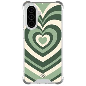 Samsung Galaxy A56 shockproof hoesje - Groen hart swirl