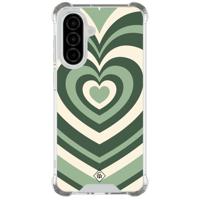 Samsung Galaxy A56 shockproof hoesje - Groen hart swirl