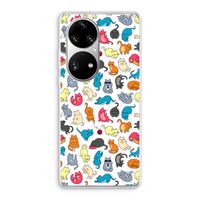 Kleurrijke katten: Huawei P50 Pro Transparant Hoesje Kleurrijke katten: Huawei P50 Pro Transparant Hoesje