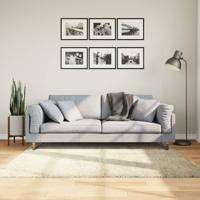 VidaXL Vloerkleed pamplona shaggy hoogpolig modern 160x160 cm goud