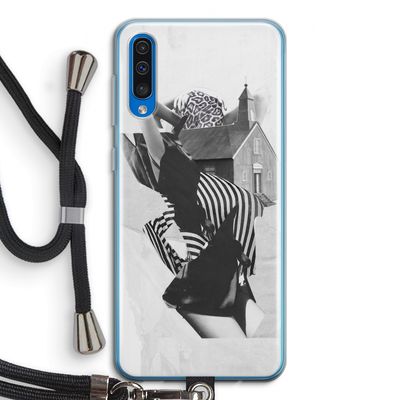 House: Samsung Galaxy A50 Transparant Hoesje met koord