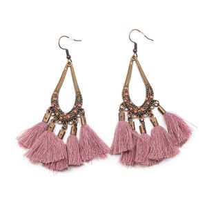 Bohemian Roze Oorhangers