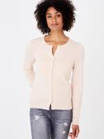 Basic cashmere cardigan met ronde hals van organisch cashmere