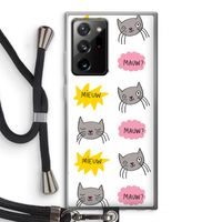 Meow: Samsung Galaxy Note 20 Ultra / Note 20 Ultra 5G Transparant Hoesje met koord Meow: Samsung Galaxy Note 20 Ultra / Note 20 Ultra 5G Transparant Hoesje met koord
