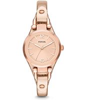 Horlogeband Fossil ES3425 Onderliggend Leder Rosé 7mm