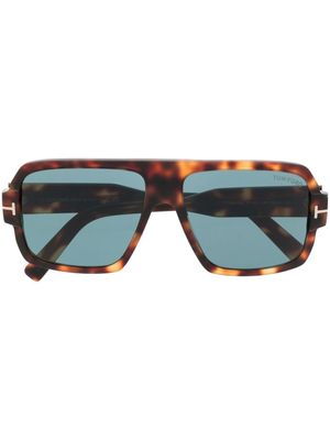 TOM FORD Eyewear lunettes de soleil à monture carrée - Marron