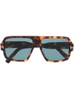 TOM FORD Eyewear lunettes de soleil à monture carrée - Marron