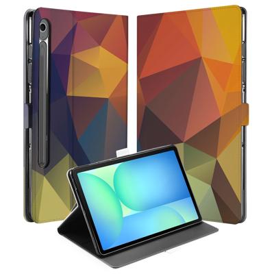 Samsung Galaxy Tab S10 FE | Tab S9 FE Tablet Hoesje Polygon Color met Standaard