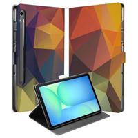 Samsung Galaxy Tab S10 FE | Tab S9 FE Tablet Hoesje Polygon Color met Standaard