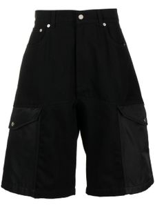 Alexander McQueen short en jean Hybrid à poches cargo - Noir