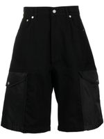 Alexander McQueen short en jean Hybrid à poches cargo - Noir - thumbnail