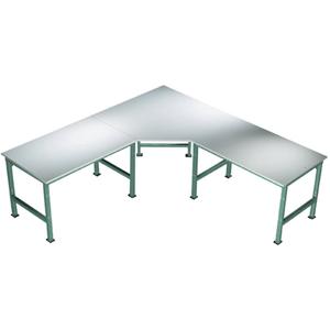 Manuflex AU0031.0001 Vijfhoek aaneenschakeling element UNIVERSAL met melamine schijf, voor tafel diepte = 600 mm Grijs, Groen