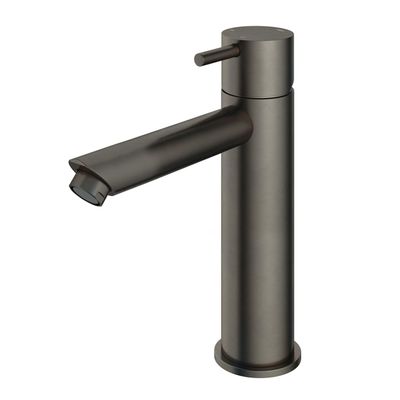 Hotbath Cobber middelhoge wastafelmengkraan met rechte uitloop zonder waste verouderd ijzer CB003MSAI