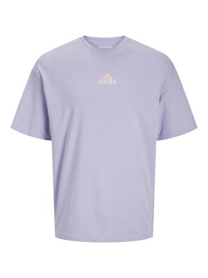Jack & Jones Jjeames Tee Ss Crew Neck Print T-shirts Languid Lavender