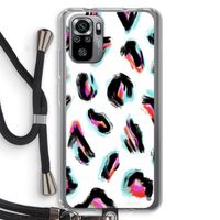 Cheetah color: Xiaomi Redmi Note 10S Transparant Hoesje met koord
