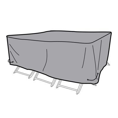 Beschermhoes DKD Home Decor Tafel Zwart Aluminium Donker grijs (200 x 130 x 60 cm)
