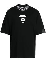 AAPE BY *A BATHING APE® t-shirt en coton à logo imprimé - Noir