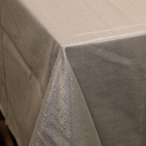 Unique Living Textile glamour Tafelkleed - 150 x 200 cm - zilvergrijs - Eettafel tafellakens