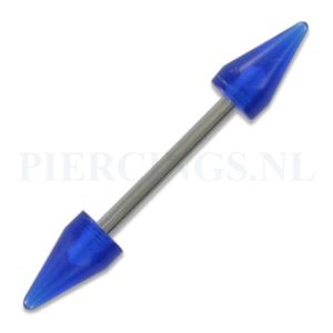 Barbell acryl cones blauw