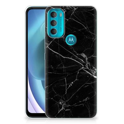Motorola Moto G71 5G | TPU | Siliconen hoesje | Marmer Zwart - Origineel Cadeau Vader