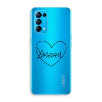 Forever heart black: Oppo Find X3 Lite Transparant Hoesje