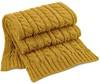 Beechfield CB499 Cable Knit Melange Scarf - Mustard - 168 x 27 cm