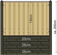 Berton paal Schie gecoat tussenmodel met kabeldoorvoer 280 cm Tuindeco - Tuindeco