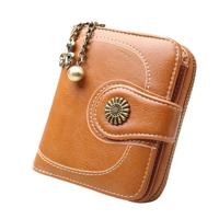 Vintage knop telefoon portemonnees vrouwen portefeuilles vrouwelijke portemonnee lederen merk retro dames lange rits vrouw portemonnee kaart koppeling
