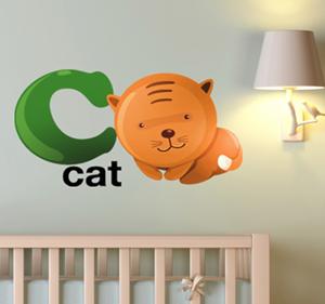 Sticker kinderkamer letter C