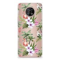 Nokia G50 TPU Hoesje Flamingo Palms - thumbnail