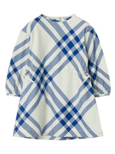 Burberry Kids robe en coton à carreaux - Blanc